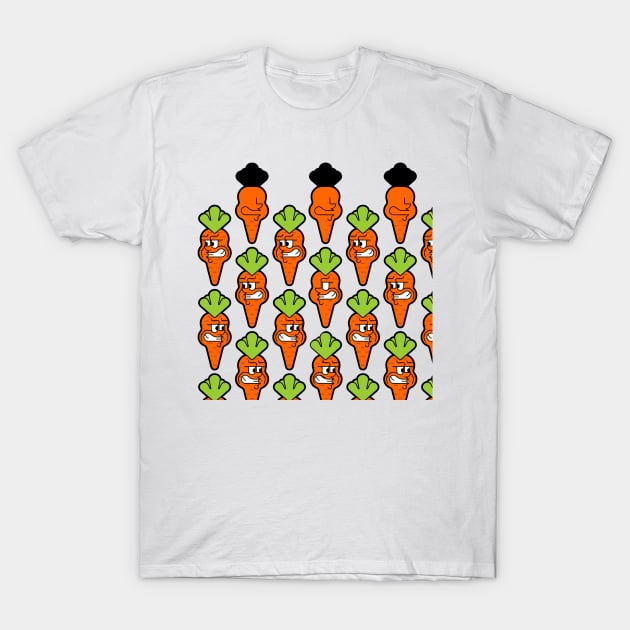 Cute Carrot Pattern T-Shirt by Pris25